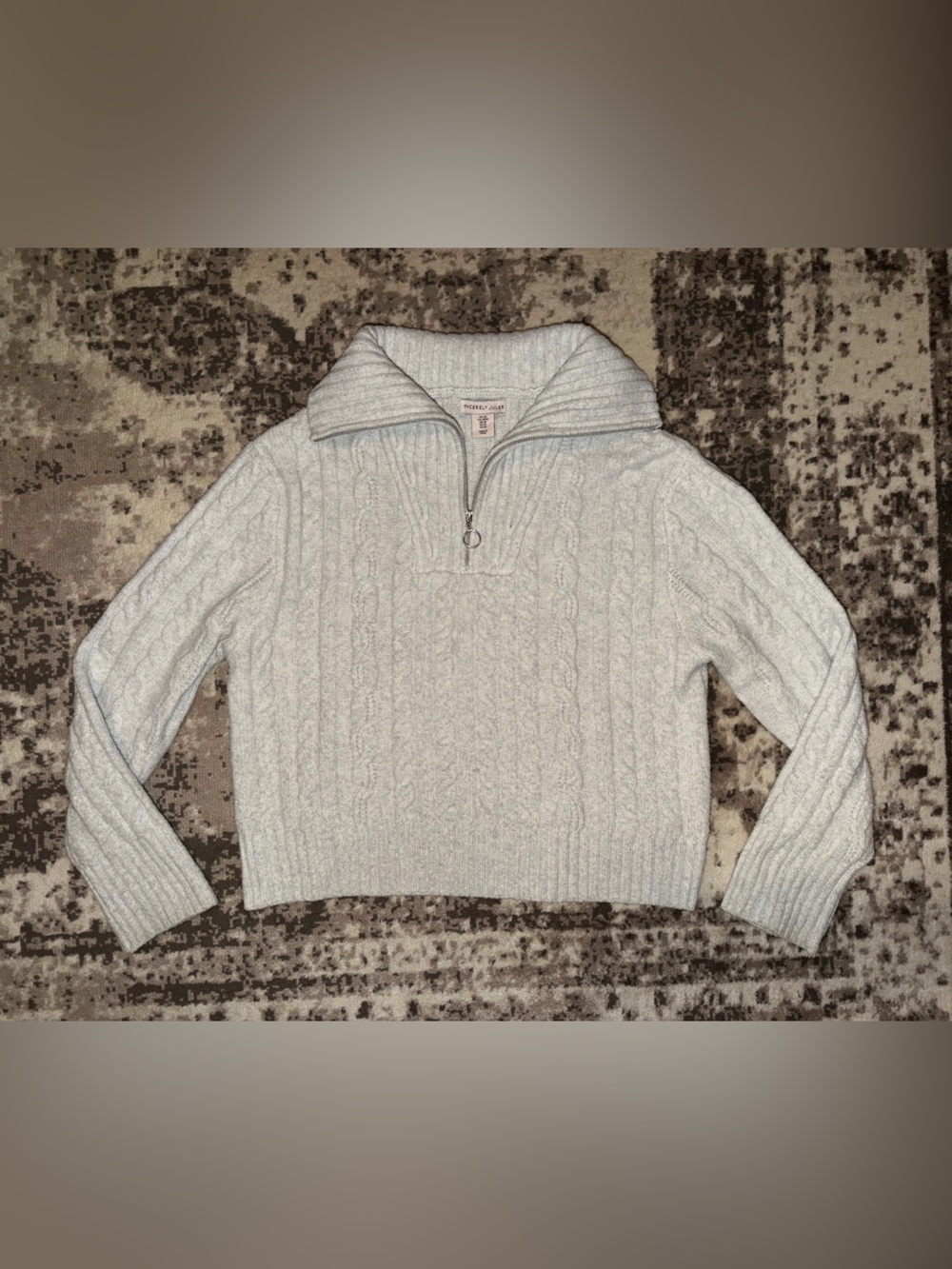 CableKnit Half-Zip Sweater